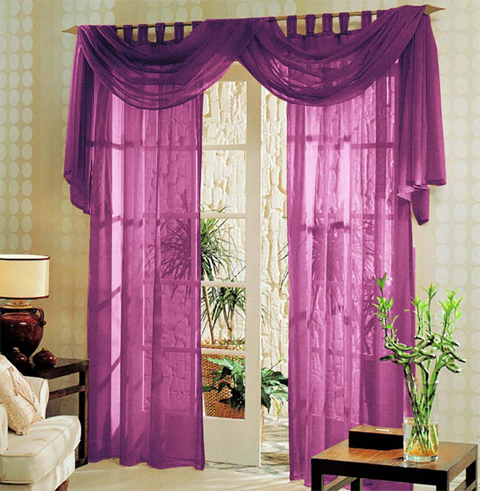 Voile komplett GARDINEN SET 3tlg. 60999 Brombeer Gardinen Set Voile_komplett_GARDINEN_SET_3tlg._60999_-_Gardinenbox.de_-_-3693586 | Gardinenbox.de