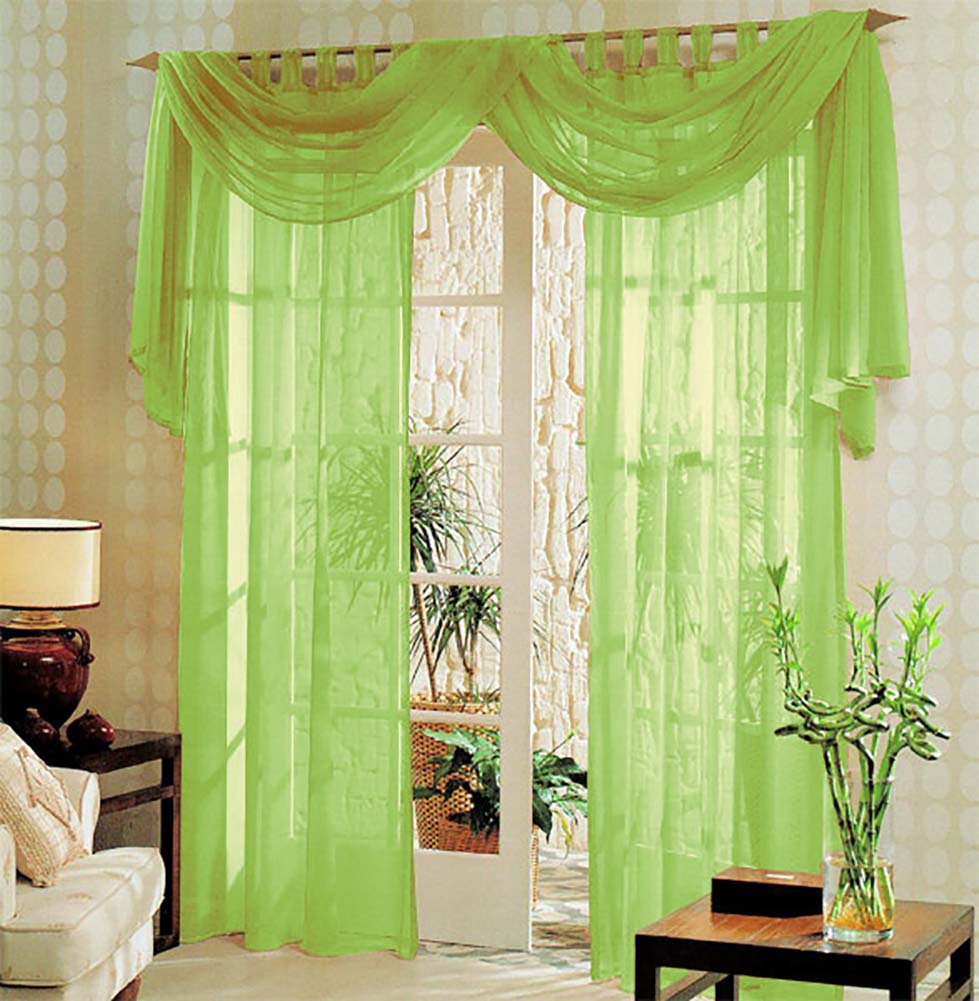 Voile komplett GARDINEN SET 3tlg. 60999 Apfelgrün Gardinen Set Voile_komplett_GARDINEN_SET_3tlg._60999_-_Gardinenbox.de_-_-3693593 | Gardinenbox.de