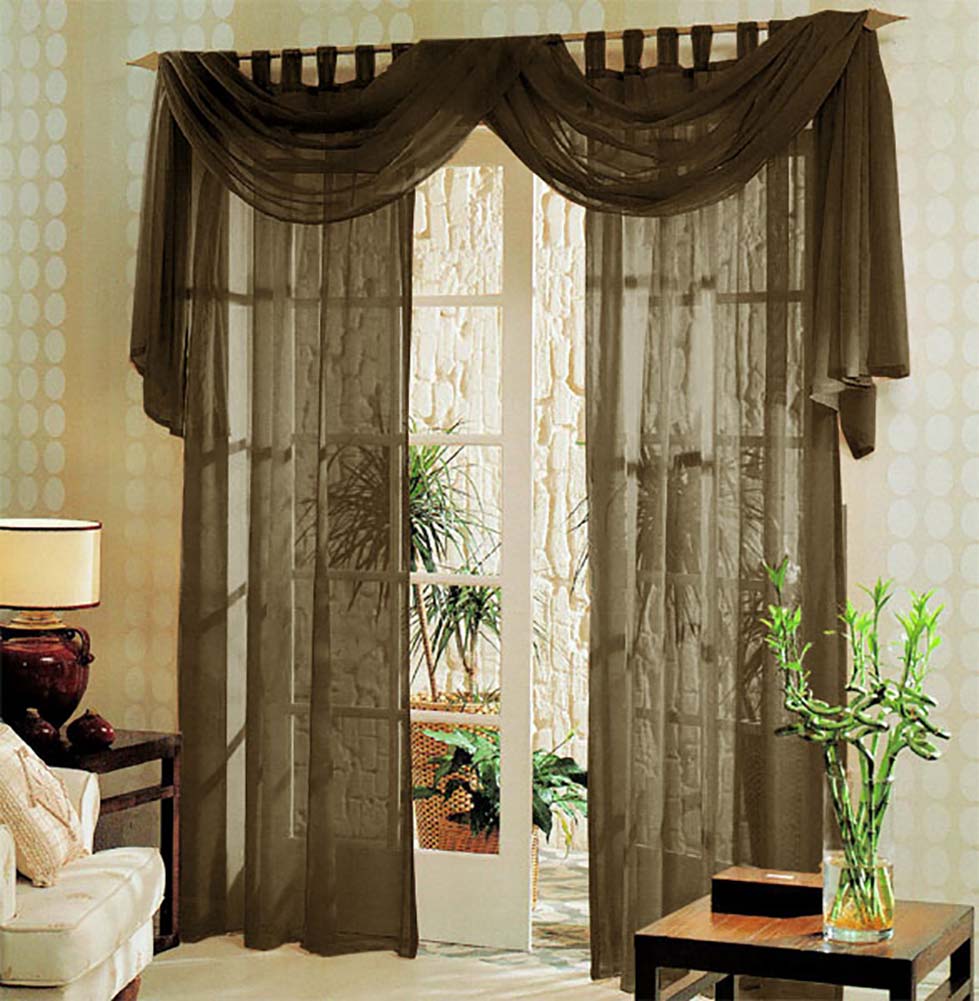 Voile komplett GARDINEN SET 3tlg. 60999 Braun Gardinen Set Voile_komplett_GARDINEN_SET_3tlg._60999_-_Gardinenbox.de_-_-3693597 | Gardinenbox.de