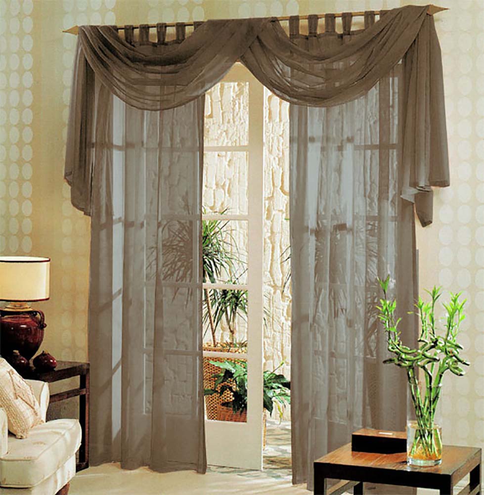 Voile komplett GARDINEN SET 3tlg. 60999 Nougat Gardinen Set Voile_komplett_GARDINEN_SET_3tlg._60999_-_Gardinenbox.de_-_-3693601 | Gardinenbox.de