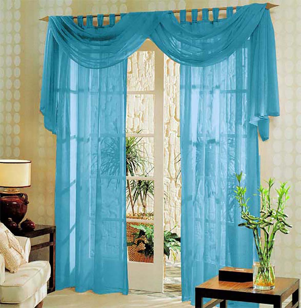 Voile komplett GARDINEN SET 3tlg. 60999 Blau Gardinen Set Voile_komplett_GARDINEN_SET_3tlg._60999_-_Gardinenbox.de_-_-3693604 | Gardinenbox.de