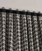 Vorhang HxB 245x140 cm Creme Schwarz Hahnentritt-Muster »PARIS« Flexible Multiband Aufhängung Elegant Pflegeleicht 2023320 - Gardinenbox.de - 