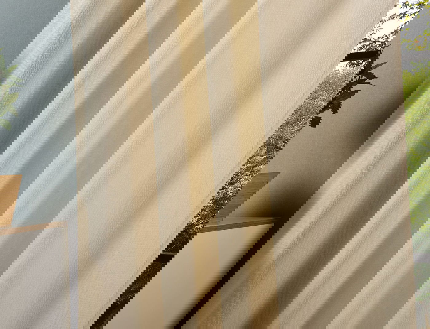 Vorhang Jacquard Deko Gardine verdeckte Schlaufen feine Musterung Universalband blickdicht lichtdurchlässig (Höhe x Breite cm) 20465 - Gardinenbox.de - 
