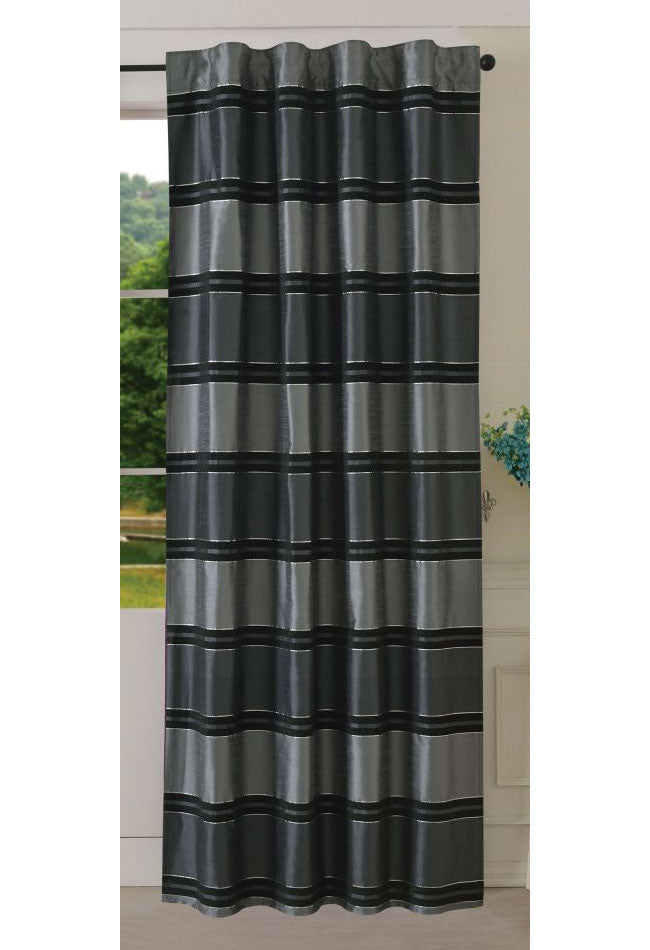 Vorhang Schal Chenille Effekt Streifen verdeckte Schlaufen blickdicht lichtdurchlässig leicht glänzend (HxB) 20430 Schwarz Grau Vorhang Vorhang_Schal_Chenille_Effekt_Streifen_verdeckte_Schlaufen_blickdicht_lichtdurchlassig_leicht_glanzend_HxB_20430_-_Gardinenbox.de_-_-3694918 | Gardinenbox.de