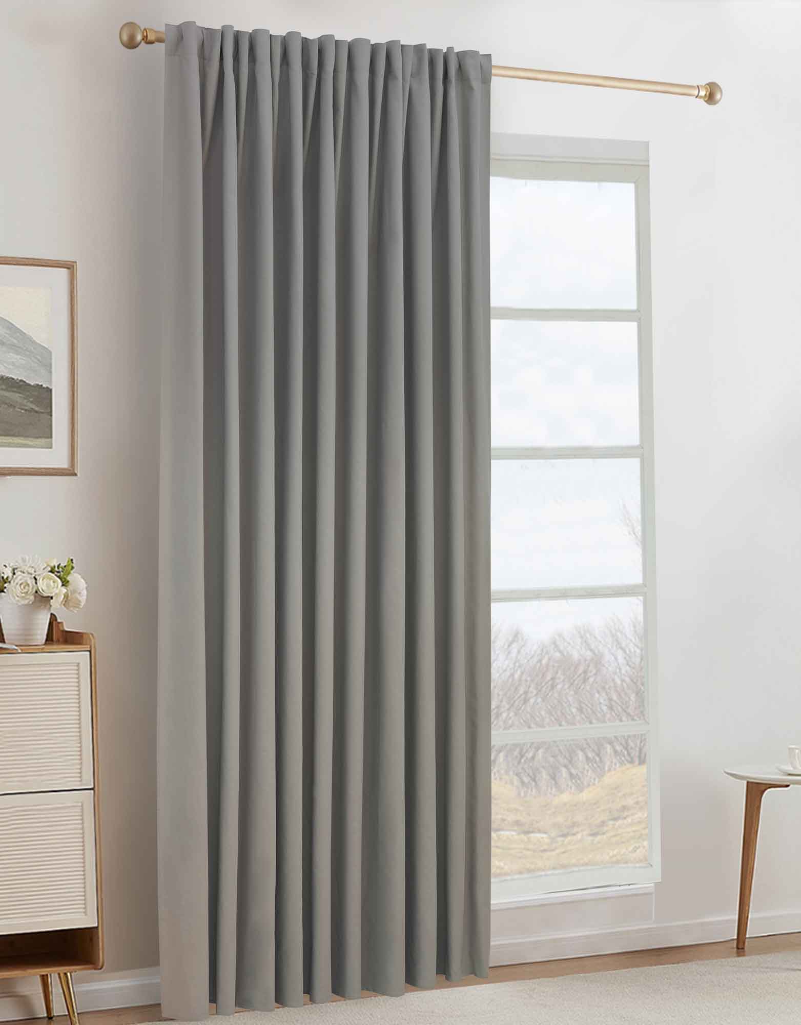 Vorhang Thermo »Orlando« 100% Baumwolle 220gr./m² incl. Bügelband leicht kürzbar 2022600 Grau Multiband HxB 260x275 cm - 1-Stück Vorhang Vorhang_Thermo_Orlando_100_Baumwolle_220gr.-m_incl._Bugelband_leicht_kurzbar_2022600_-_Gardinenbox.de_-_-3695094 | Gardinenbox.de