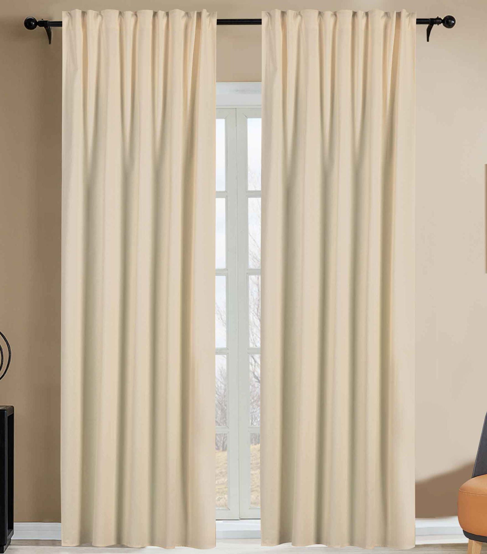 Vorhang Thermo »Orlando« 100% Baumwolle 220gr./m² incl. Bügelband leicht kürzbar 2022600ama Creme Multiband HxB 260x140 cm - 2-Stück Vorhang Set Vorhang_Thermo_Orlando_100_Baumwolle_220gr.-m_incl._Bugelband_leicht_kurzbar_2022600ama_-_Gardinenbox.de_-_-3695209 | Gardinenbox.de